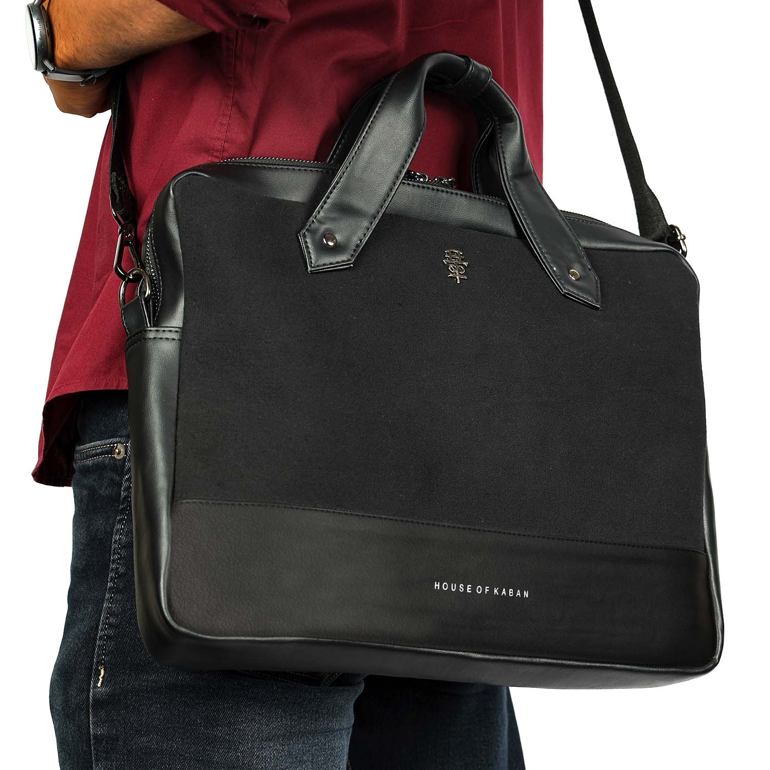 Shigoto Black Laptop Bag