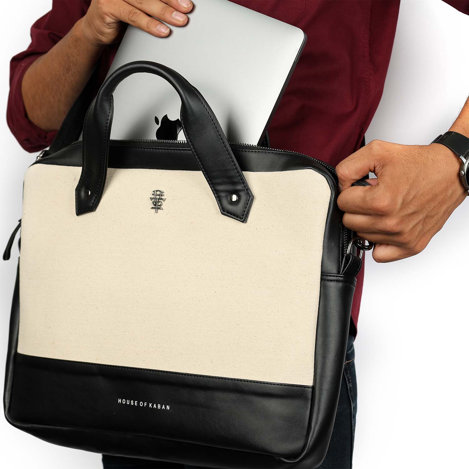 Shigoto Ivory Laptop Bag
