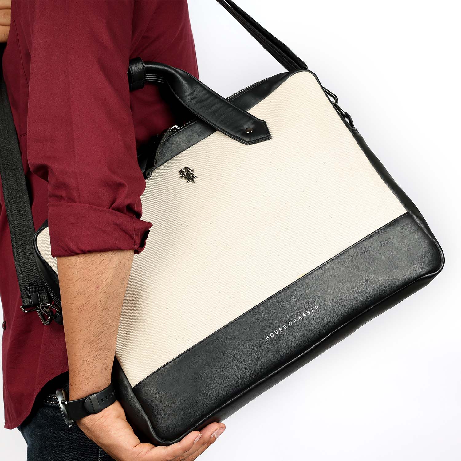 Shigoto Ivory Laptop Bag