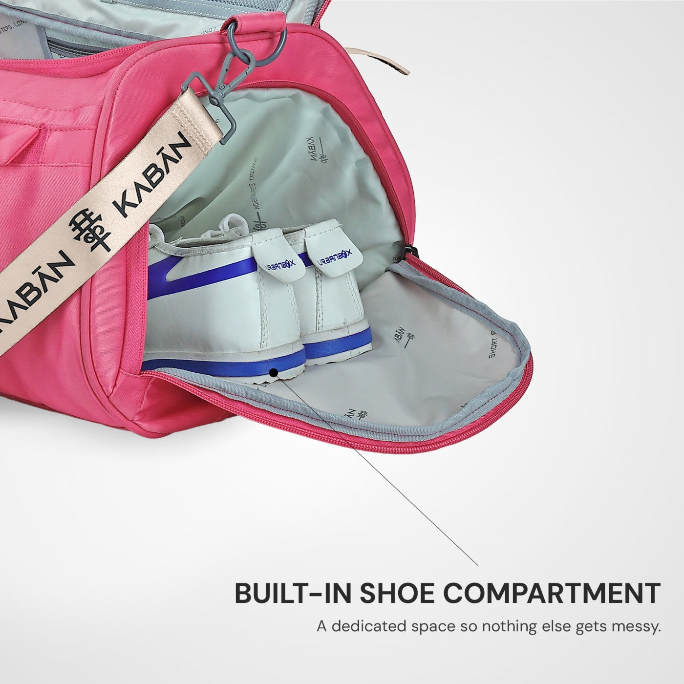 Bubblegum Duffle Bag With Shoe Compartment