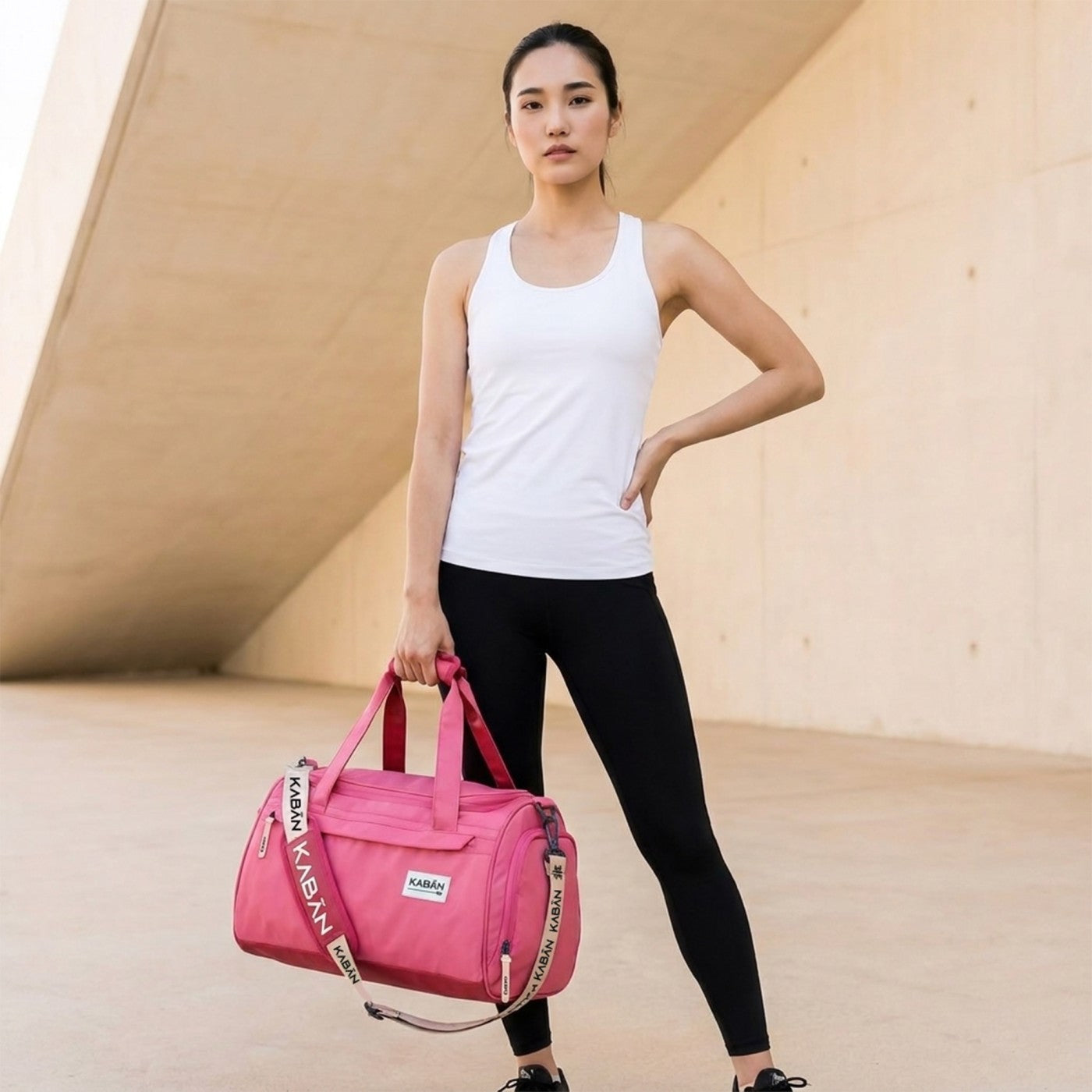 Bubblegum Duffle Bag With Shoe Compartment