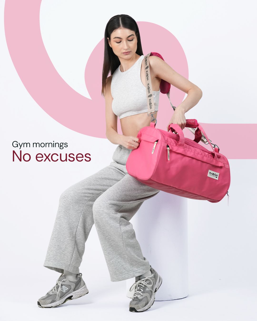 Bubblegum Duffle Bag With Shoe Compartment