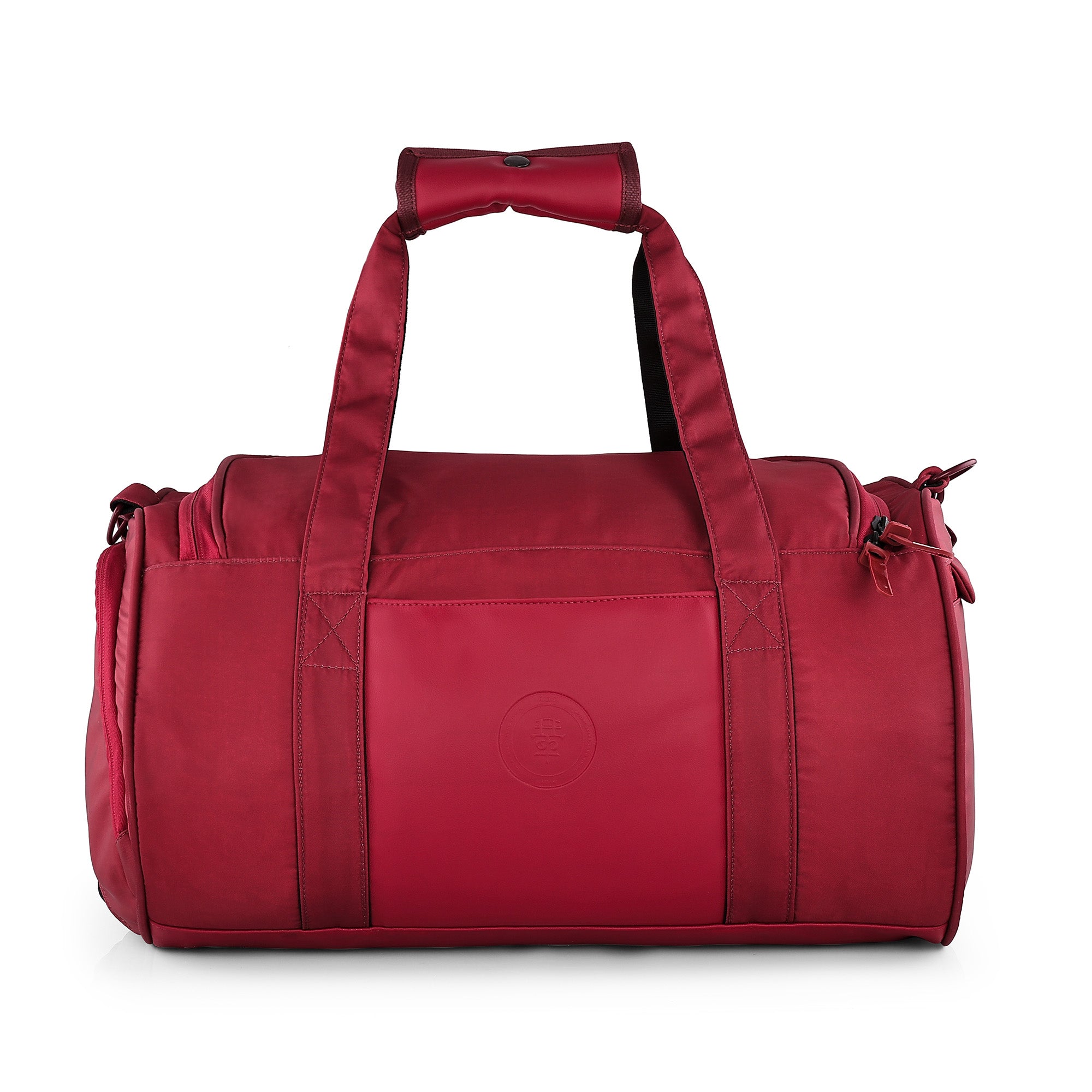 Raspberry Duffle Bag with Shoe Compartment