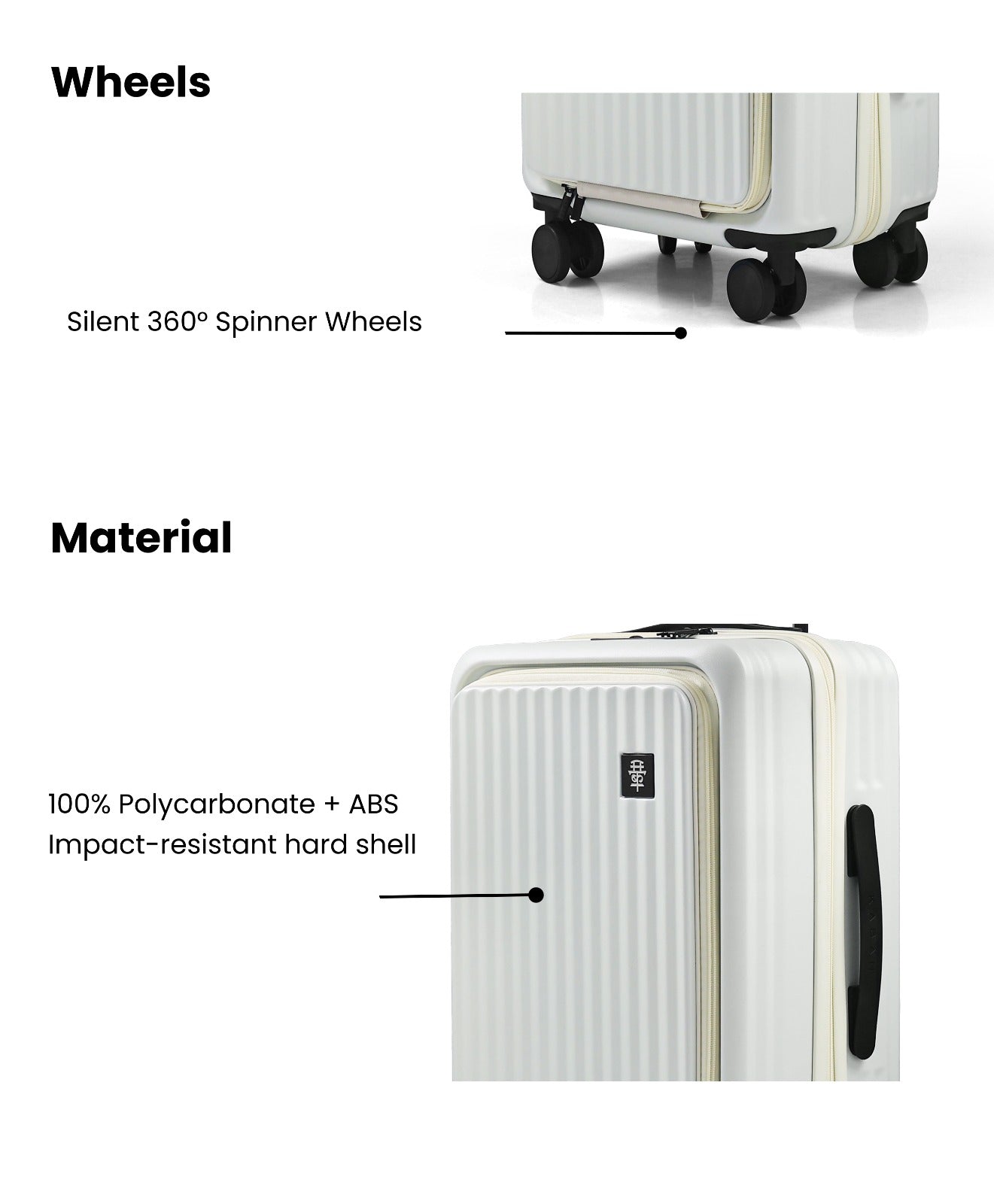 SHIROI WHITE CABIN HARD LUGGAGE