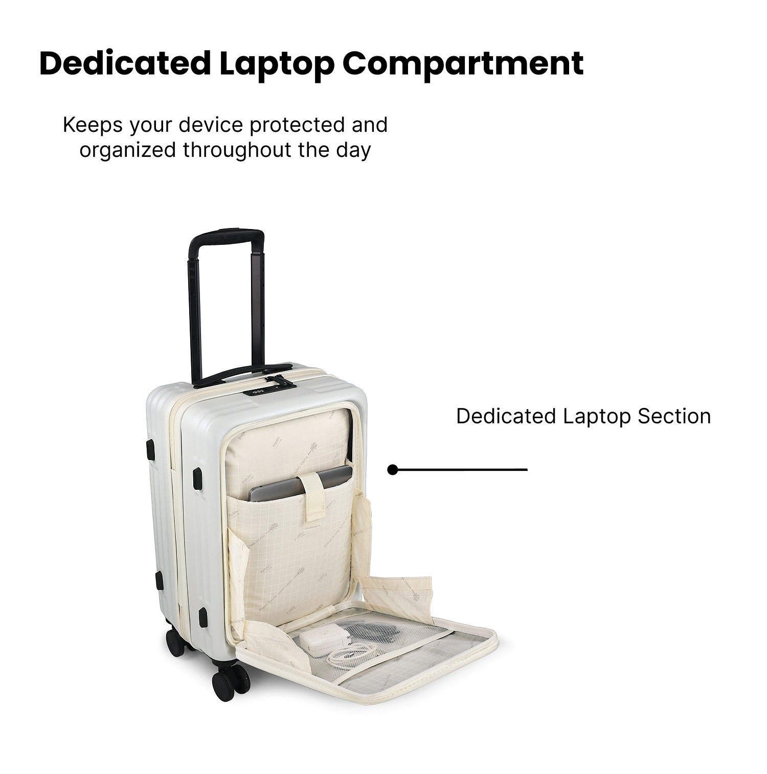 SHIROI WHITE CABIN HARD LUGGAGE