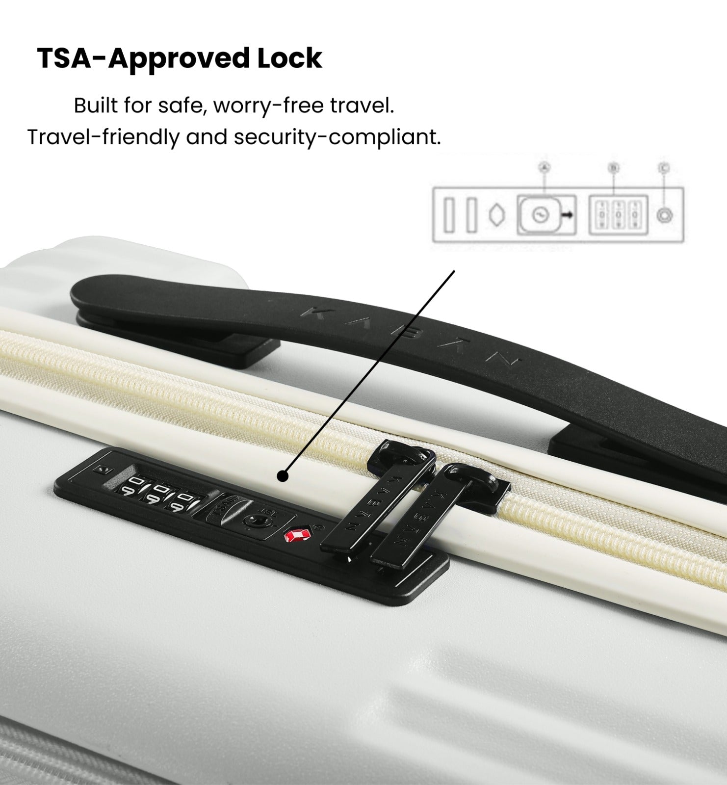 SHIROI WHITE CABIN HARD LUGGAGE