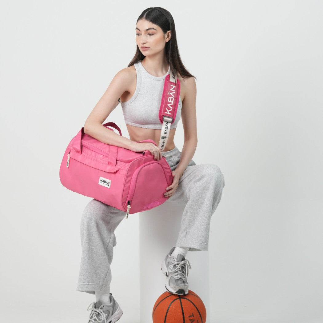 Bubblegum Duffle Bag With Shoe Compartment