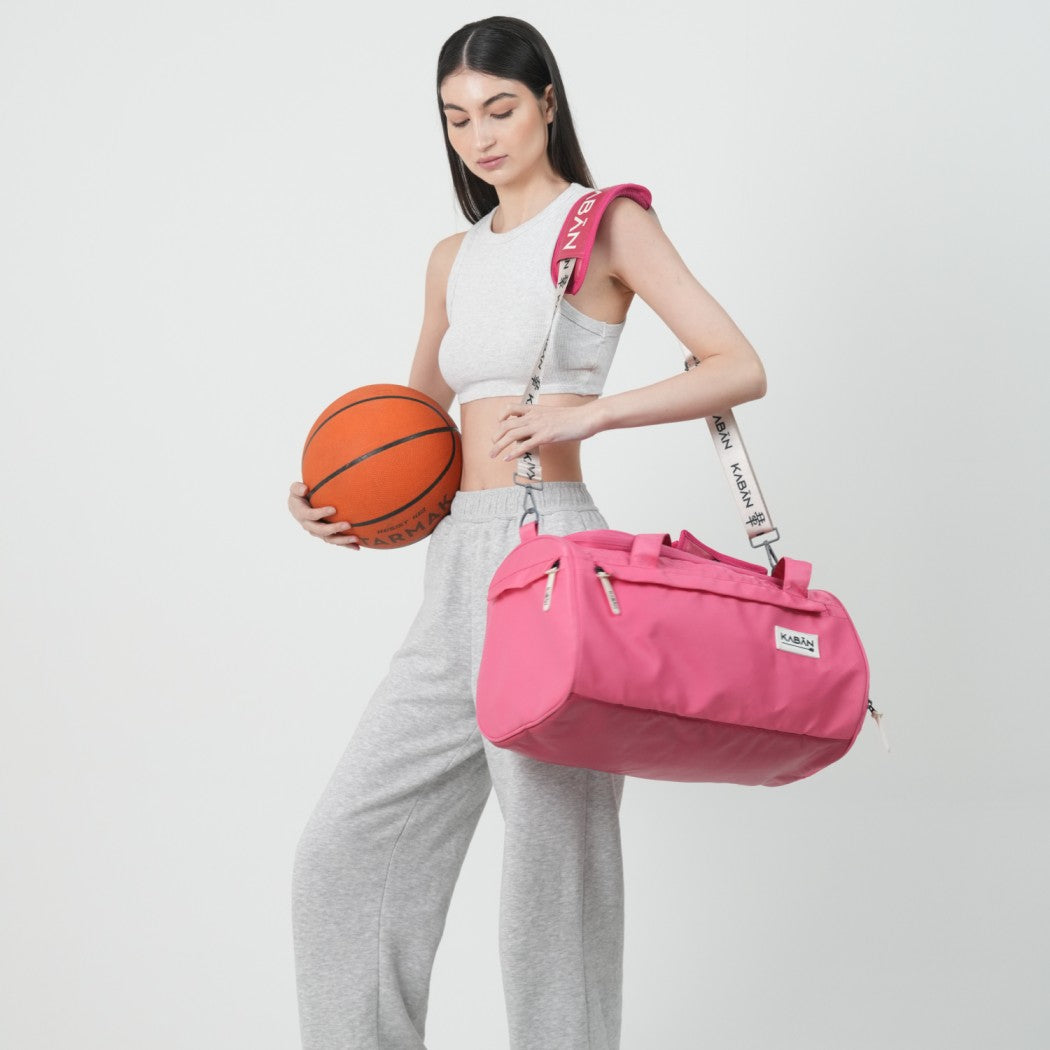 Bubblegum Duffle Bag With Shoe Compartment