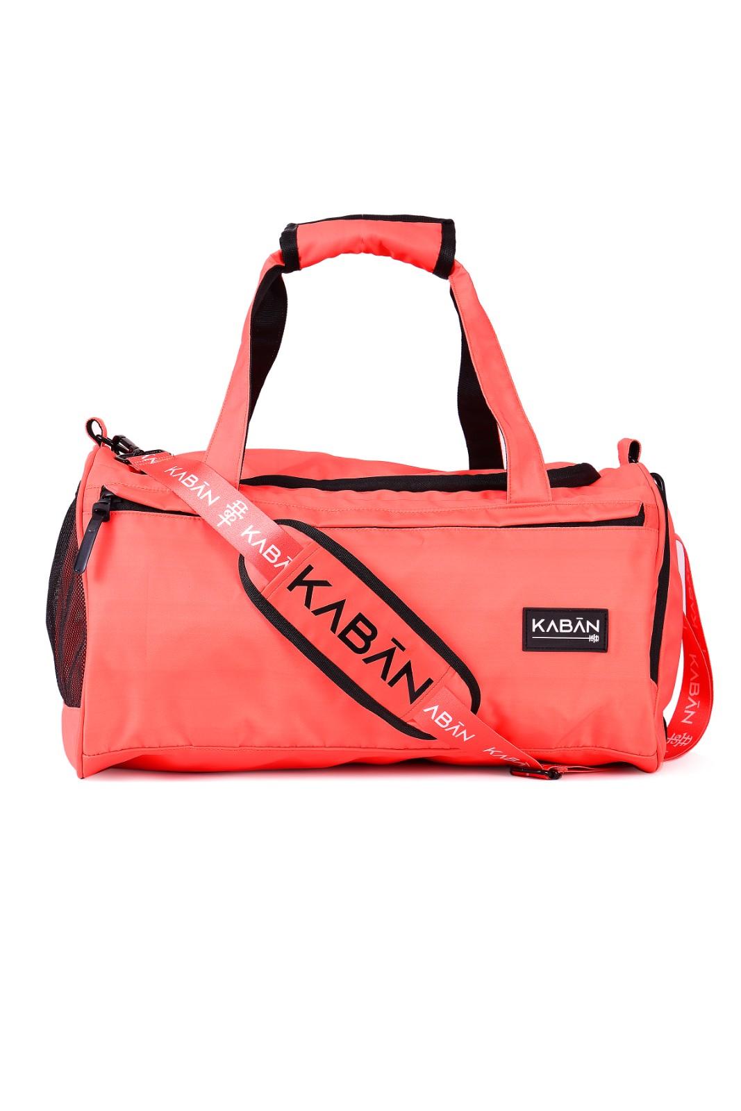    	 Coral Crush Orange Water-Resistant Duffle bag Gym bag