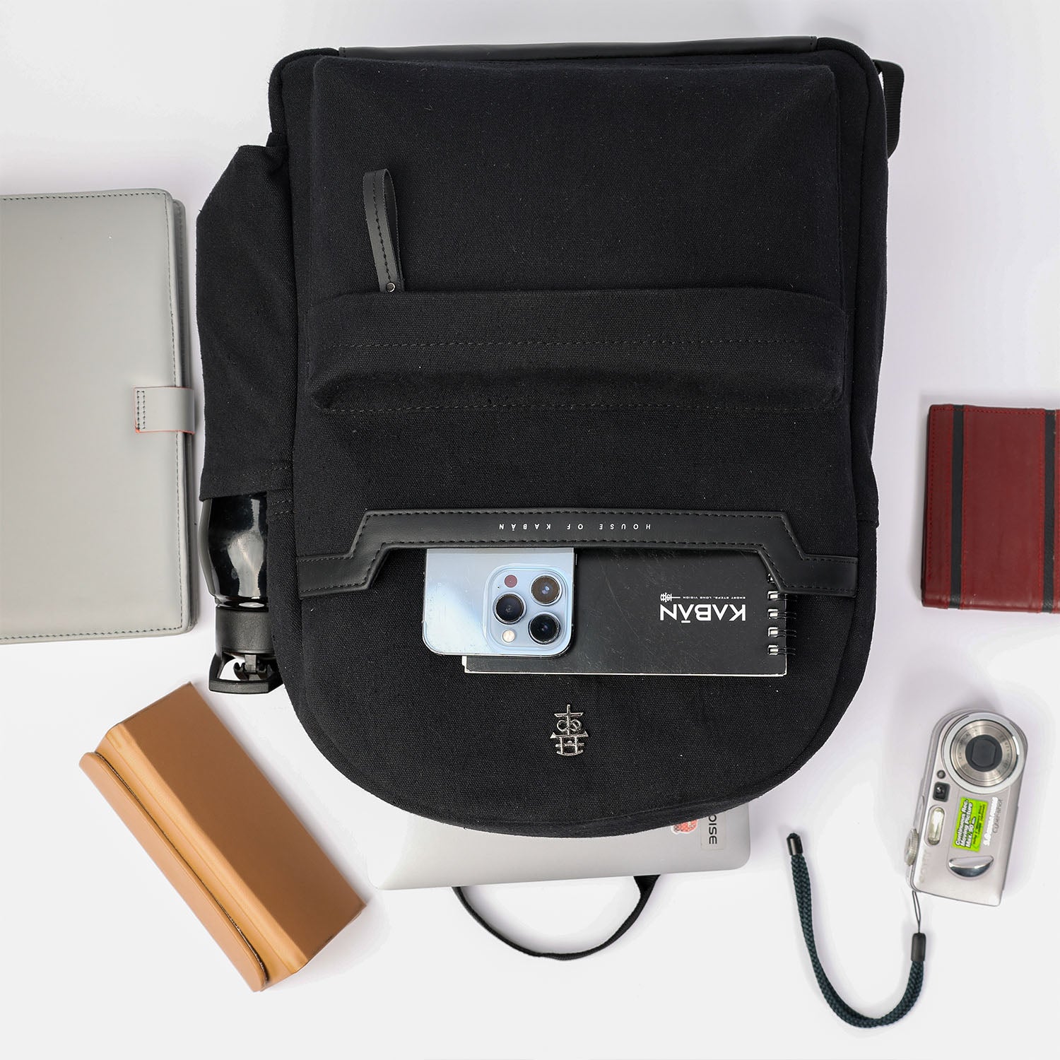 Shigoto Black Canvas Backpack