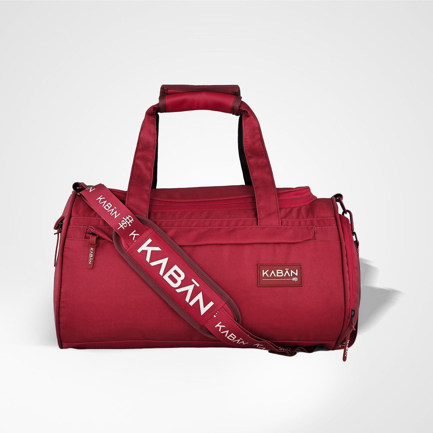 Raspberry Duffle Bag with Shoe Compartment
