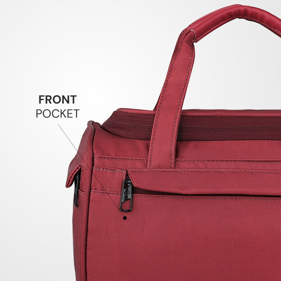 raspberry mini duffle