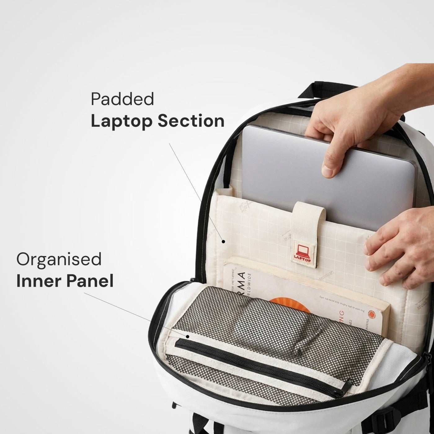 YUKI White Backpack