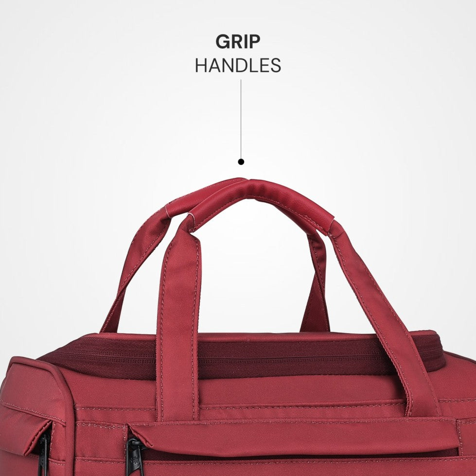 raspberry mini duffle