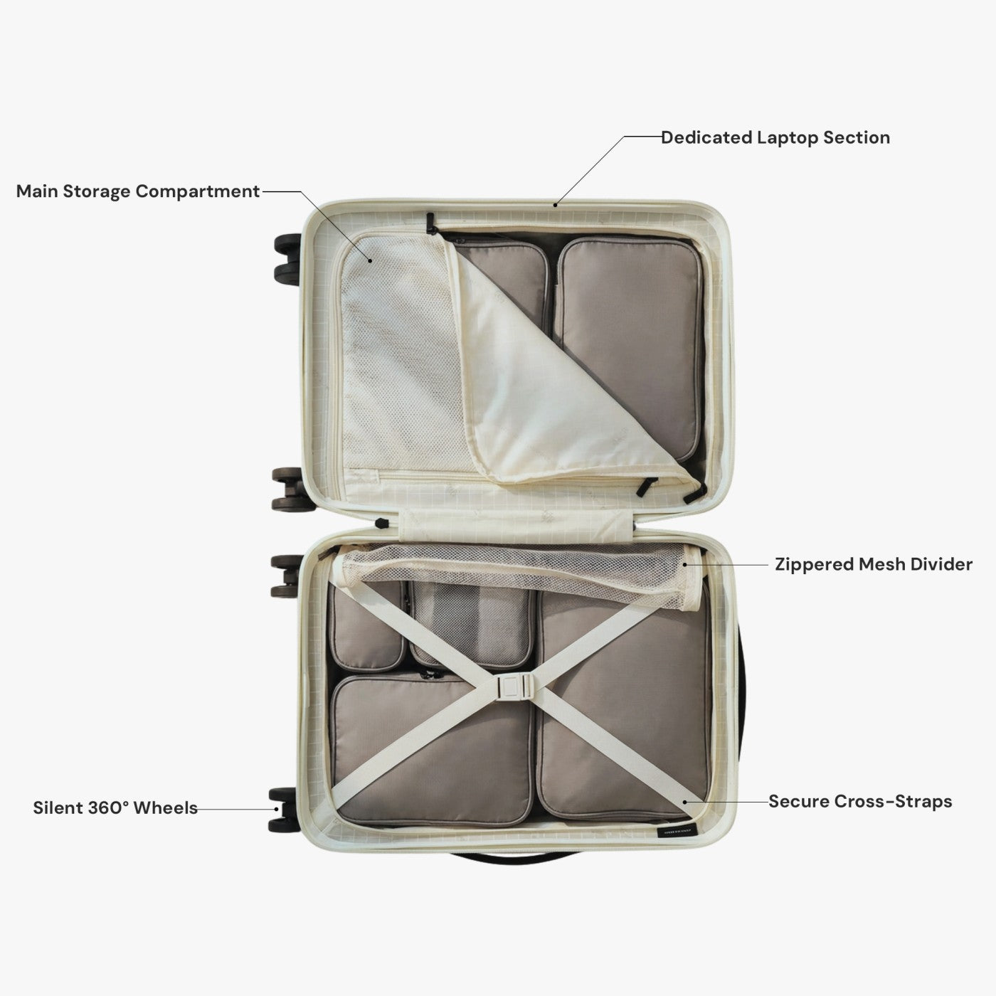 SHIROI WHITE CABIN HARD LUGGAGE