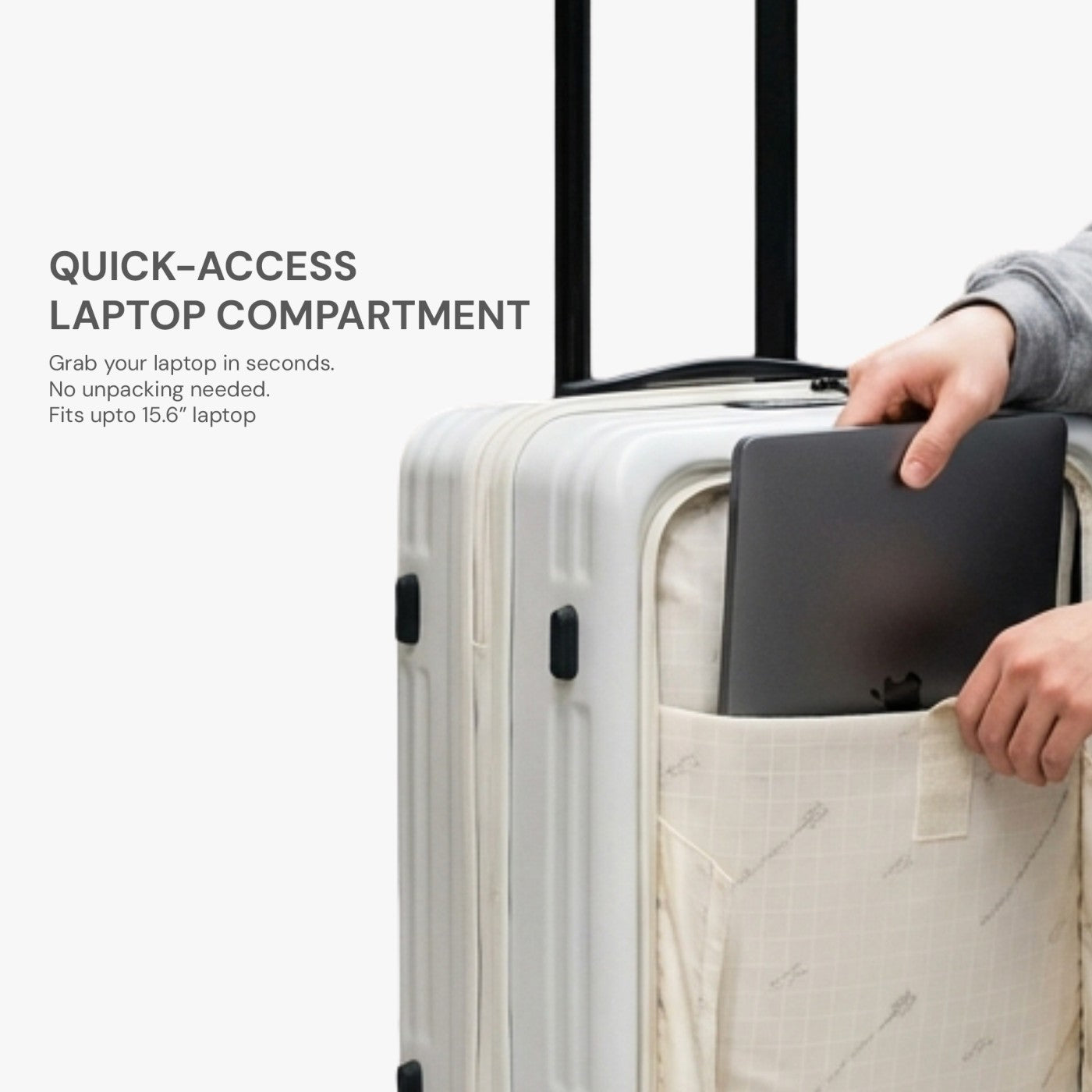 SHIROI WHITE CABIN HARD LUGGAGE