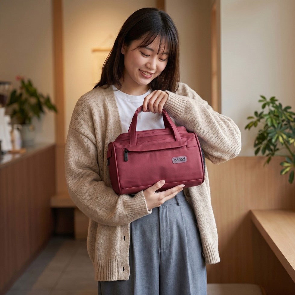 raspberry mini duffle