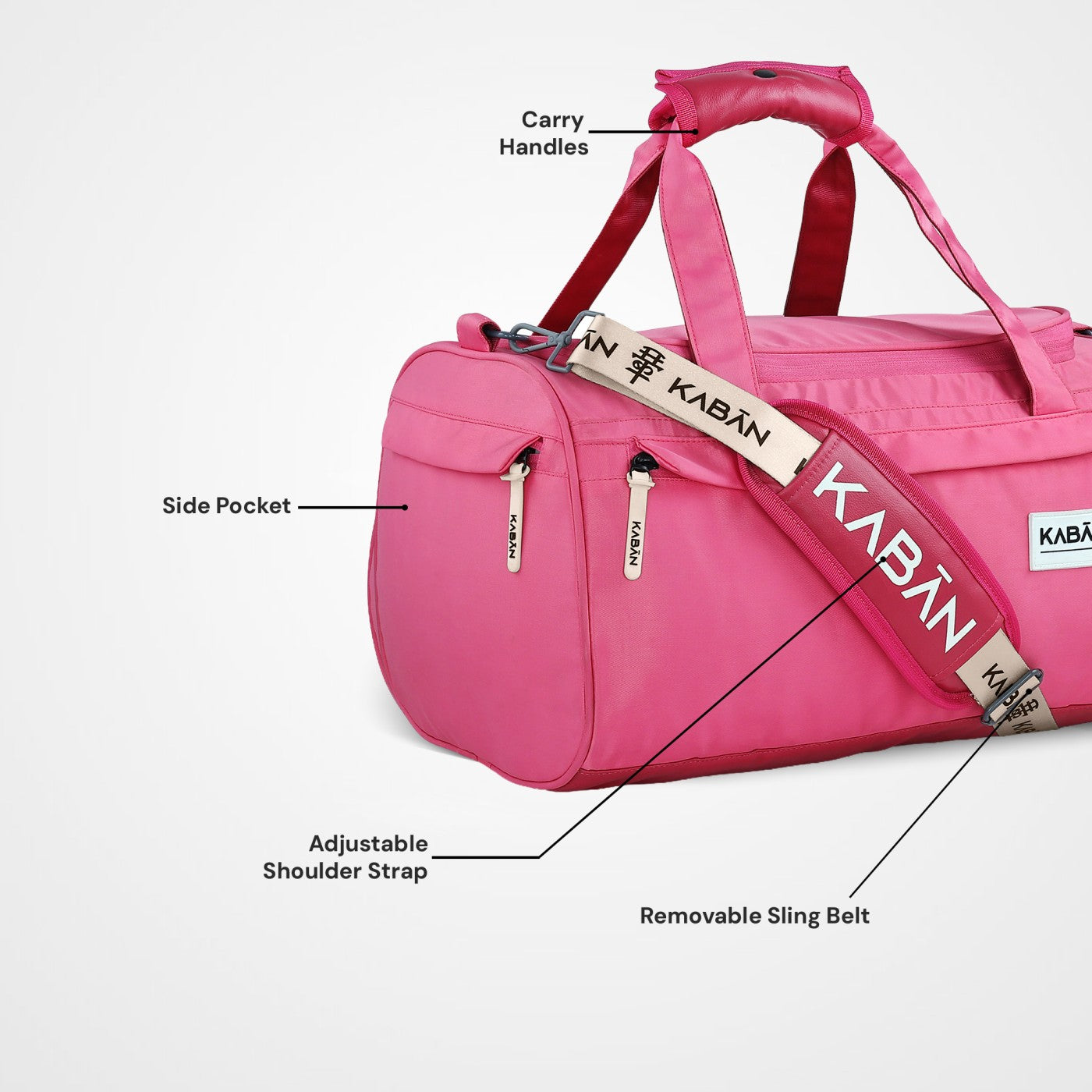 Bubblegum Duffle Bag With Shoe Compartment