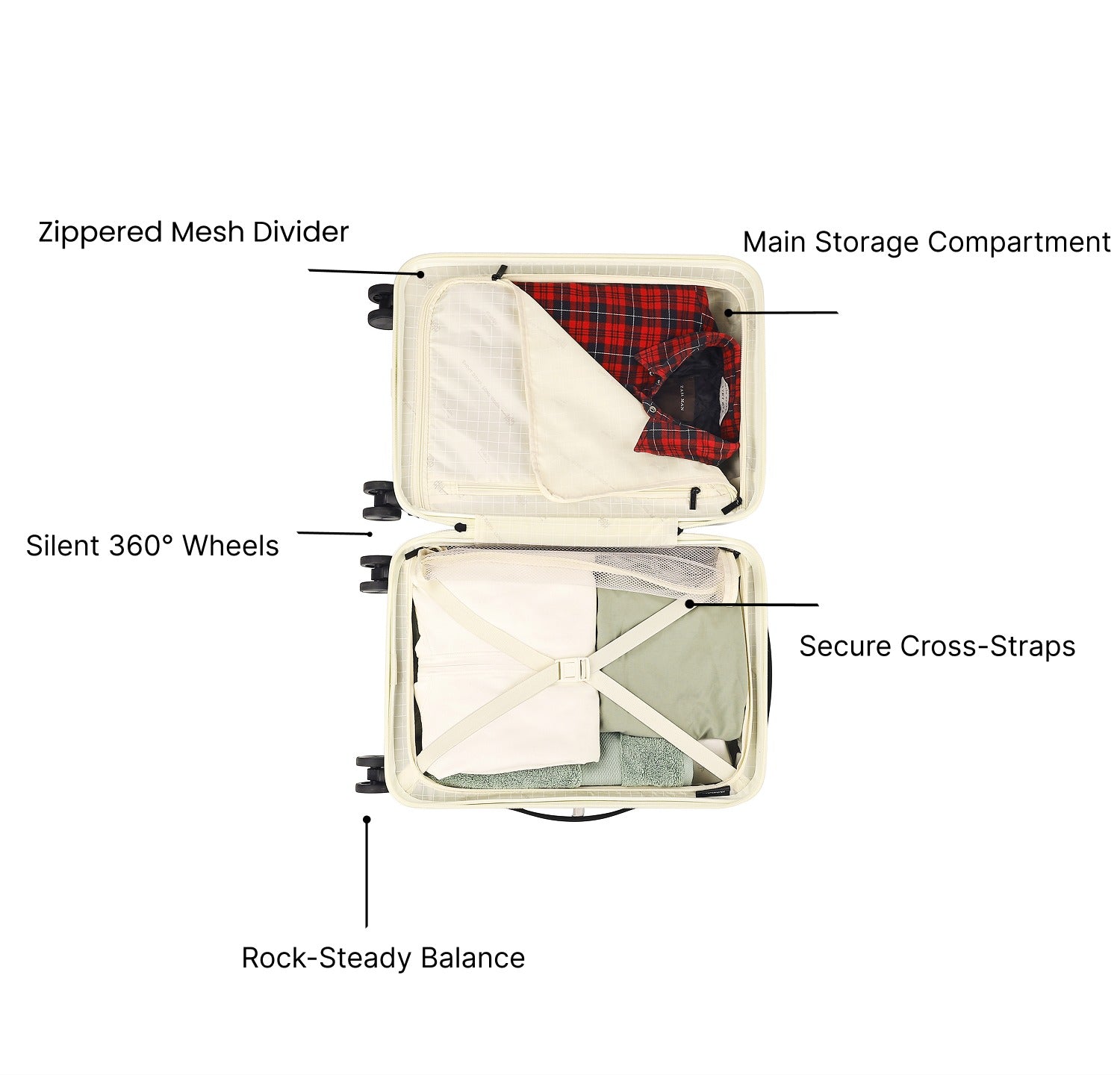 SHIROI WHITE CABIN HARD LUGGAGE