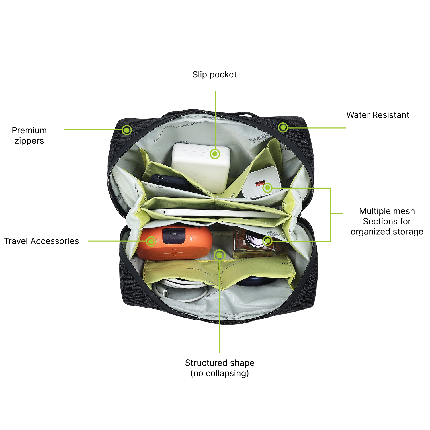 Kaban Hako Vanity Organizer Kit bag – Medium, Water-Resistant, Compact & Portable